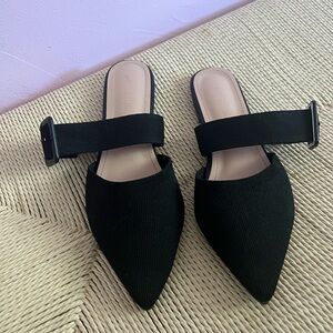 Black Buckle Flats